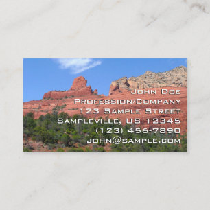 Carte De Visite Photographie de Steamboat Rock à Sedona Arizona