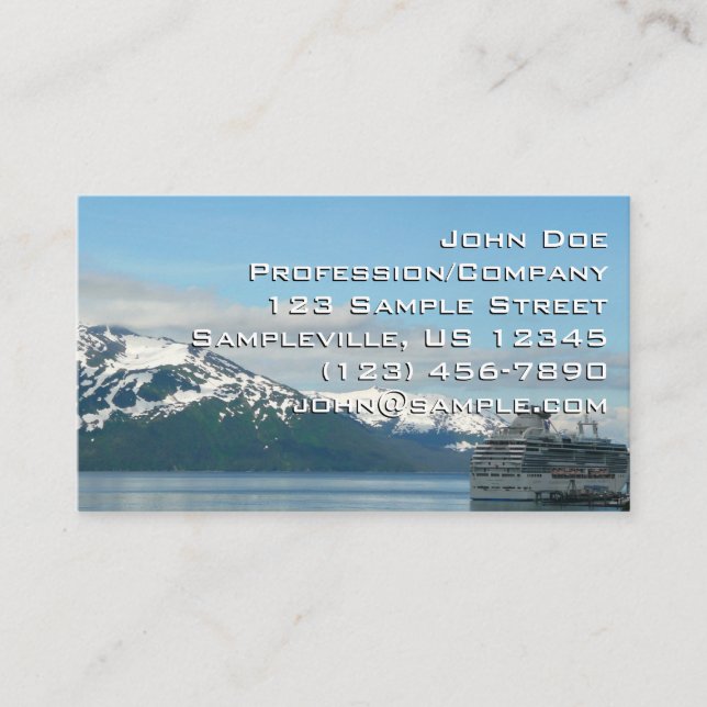 Carte De Visite Photographie de voyage de croisière en Alaska (Devant)