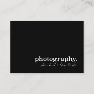 Carte De Visite Photographie est il ce que j'aime faire ! ! Perle