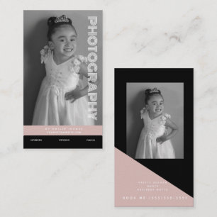 Carte De Visite Photographie Formes commerciales Bloquer Black Blu