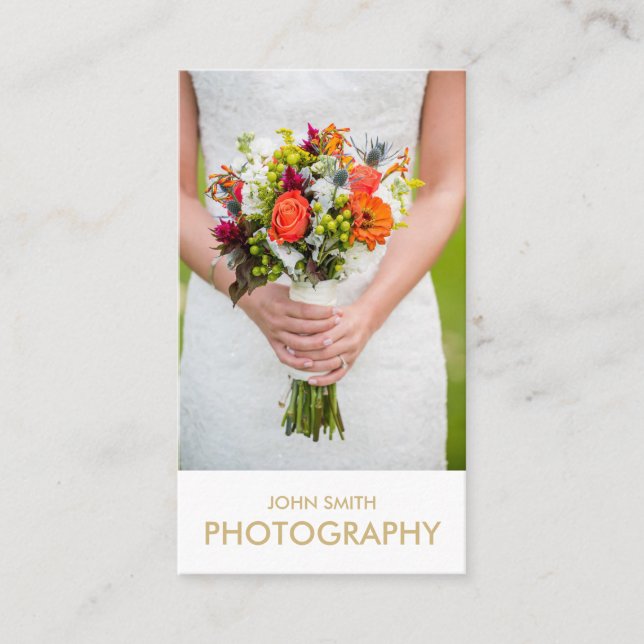 Carte De Visite Photographie Mariage d'or (Devant)