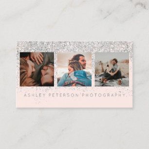 Carte De Visite Photographie mariage moderne typographie argentiqu