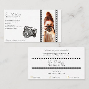Carte De Visite Photographie minimaliste Photographe Photo