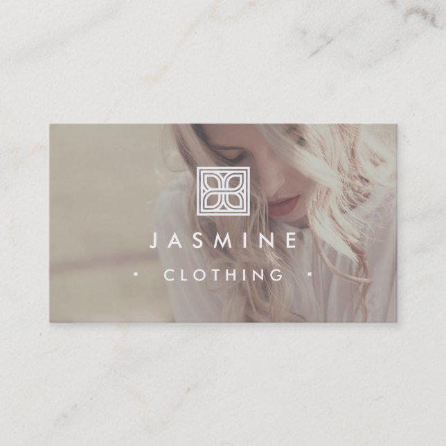 Carte De Visite Photographie moderne de conception de logo de ★ (Devant)