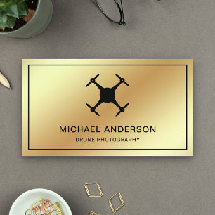Carte De Visite Photographie moderne de Faux Gold Foil