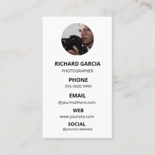 Carte De Visite Photographie Moderne Minimaliste Simple Entreprise