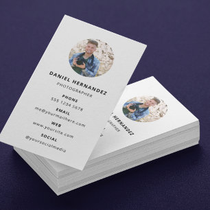Carte De Visite Photographie moderne minimaliste simple photo
