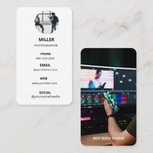 Carte De Visite Photographie Moderne Minimaliste Simple Photo