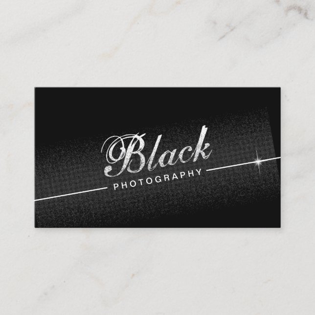 Carte De Visite Photographie Moderne Noir clair Photographe (Devant)