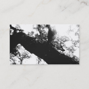 Carte De Visite Photographie noire et blanche d'arbre de lumière