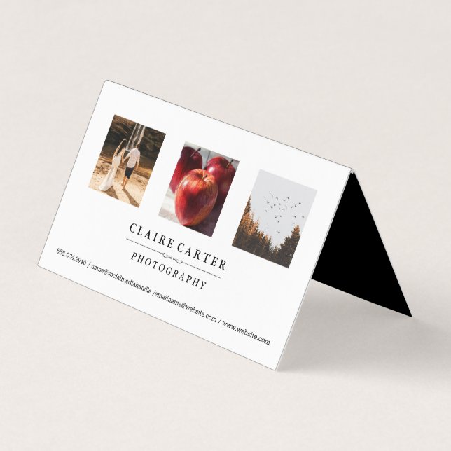 Carte De Visite Photographie | Portefeuille de photographe (Devant)