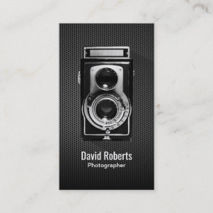 Carte De Visite Photographie professionnelle en métal de noir
