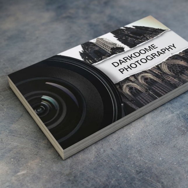 Carte De Visite Photographie professionnelle en noir et blanc (Créateur téléchargé)