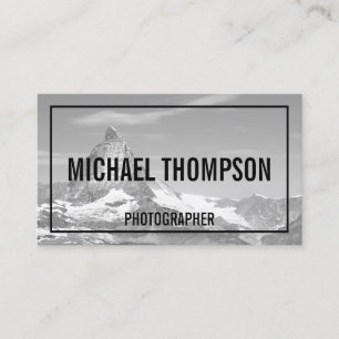 Carte De Visite Photographie professionnelle en noir et blanc