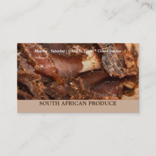 Carte De Visite Photographie traitée saccadée sèche de biltong 