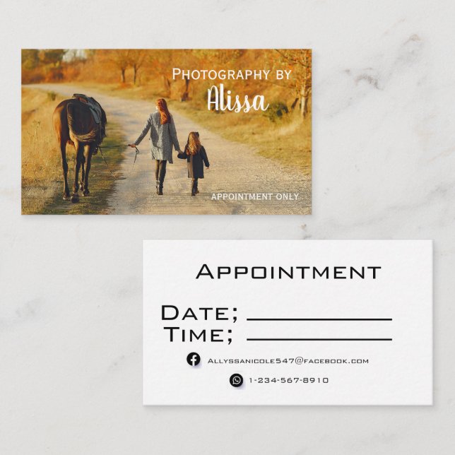 Carte de visite photographique (Devant / Derrière)