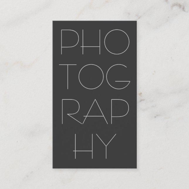 Carte de visite photographique gris contemporain (Devant)