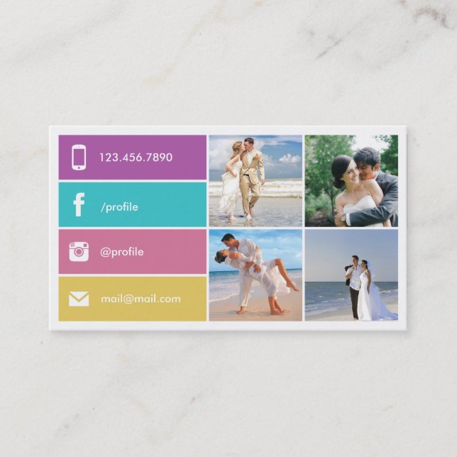 Carte de visite photographique moderne (Devant)