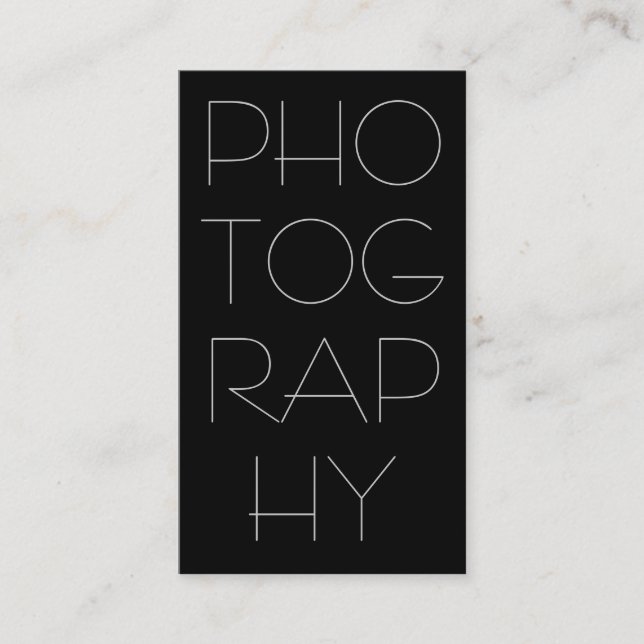 Carte de visite photographique noir contemporain (Devant)