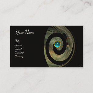 Carte De Visite PHOTON SWIRL GEM MONOGRAS noir bleu jaune
