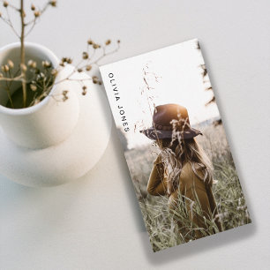 Carte De Visite Photos Modernes Minimalistes Photo Complète Simple