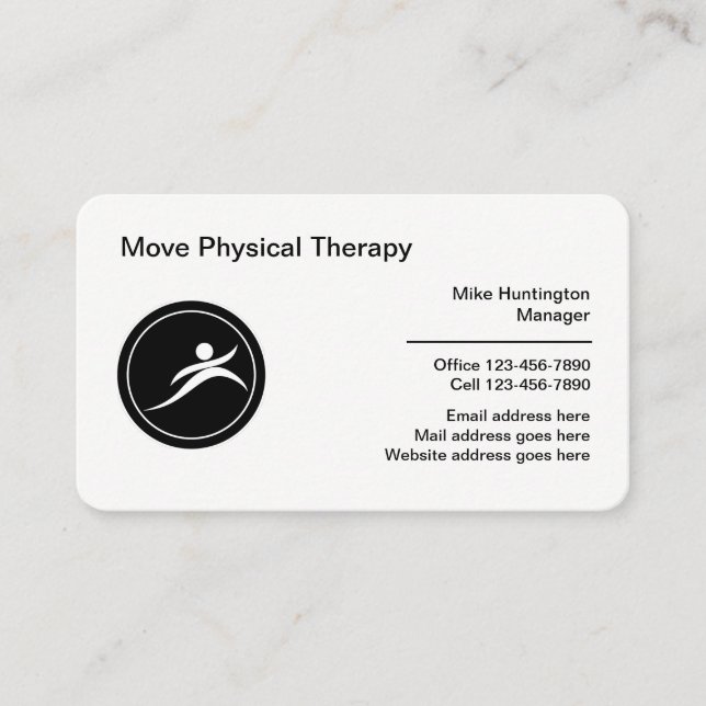 Carte De Visite Physical Therapy Medical Logo Template (Devant)