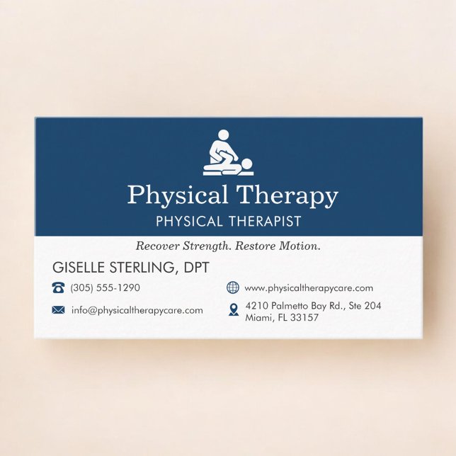 Carte De Visite Physical Therapy Office  (Créateur téléchargé)
