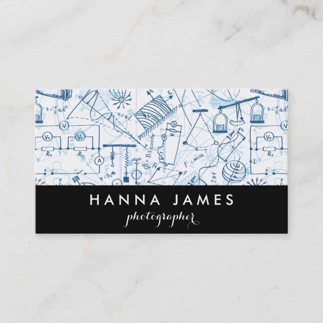 Carte De Visite Physics Doodle Science Sketch Personalized (Devant)
