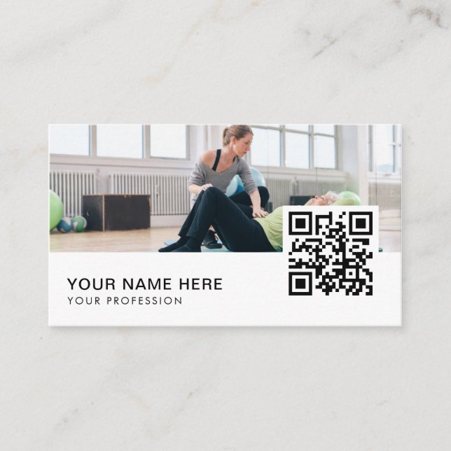 Carte De Visite Physothérapie Code QR (Devant)