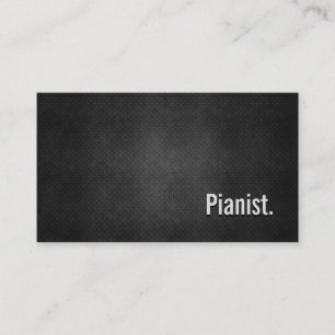 Carte De Visite Pianiste Cool Noir Métal Simplicité