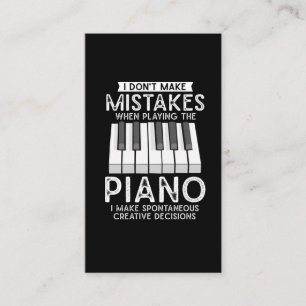 Carte De Visite Pianiste créatif et musicien de piano amateur de 