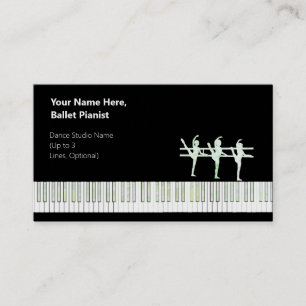 Carte De Visite Pianiste de ballet Iridescente Green Var. Scintill