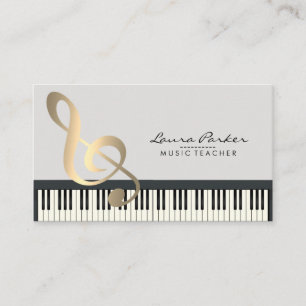 Carte De Visite Pianiste de musicien de clavier de piano de