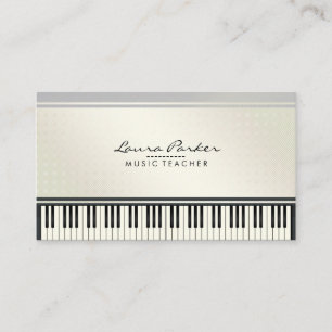 Carte De Visite Pianiste de musicien de clavier de piano de