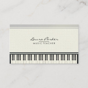 Carte De Visite Pianiste de musicien de clavier de piano de