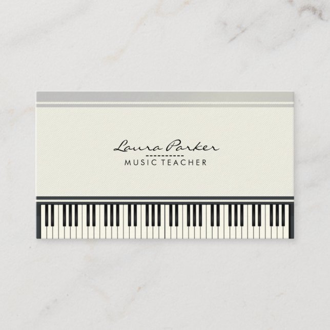 Carte De Visite Pianiste de musicien de clavier de piano de (Devant)