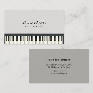 Carte De Visite Pianiste de musicien de clavier de piano de