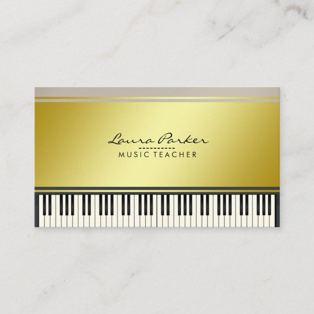 Carte De Visite Pianiste de musicien de clavier de piano de (Devant)