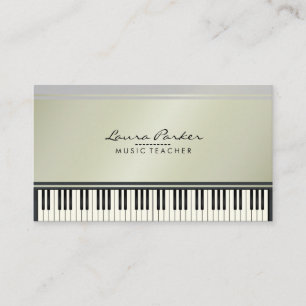 Carte De Visite Pianiste de musicien de clavier de piano de