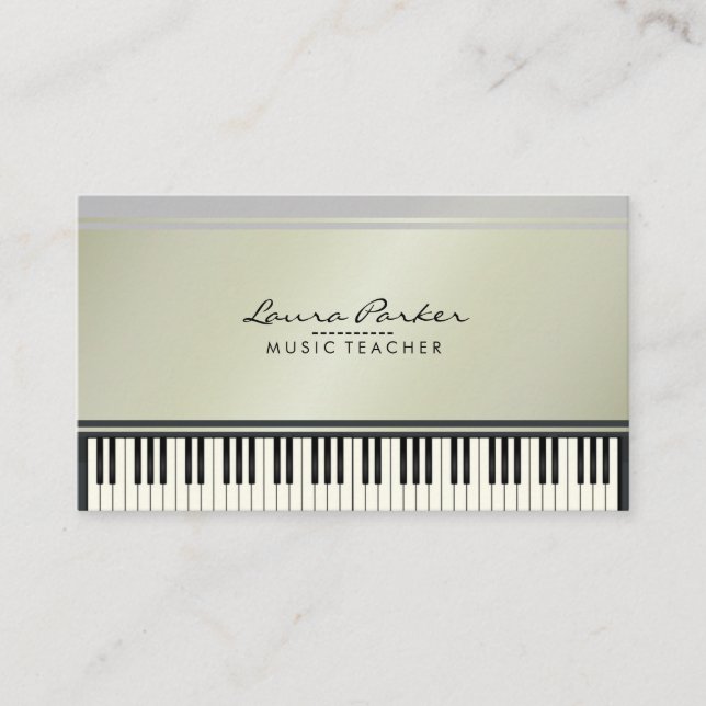 Carte De Visite Pianiste de musicien de clavier de piano de (Devant)