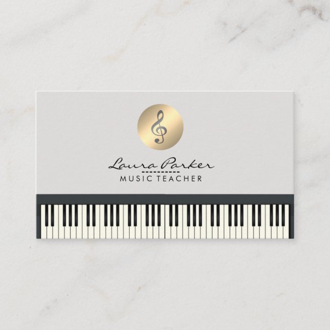 Carte De Visite Pianiste de musicien de clavier de piano de (Devant)