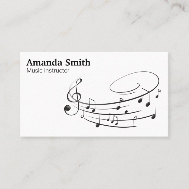 Carte De Visite Pianiste | Instructeur de musique (Devant)