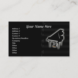 Carte De Visite Piano à queue et personnel grand