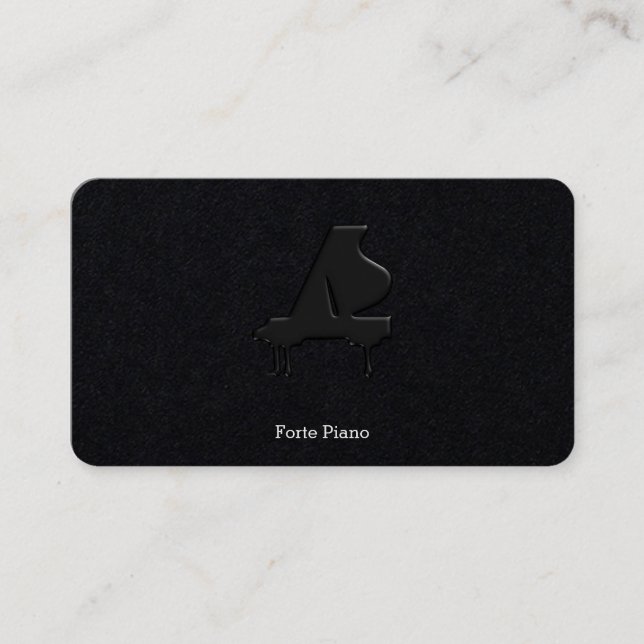 Carte De Visite Piano à queue noir (Devant)