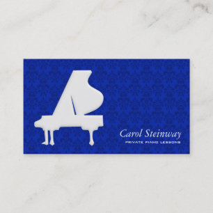 Carte De Visite Piano Damask