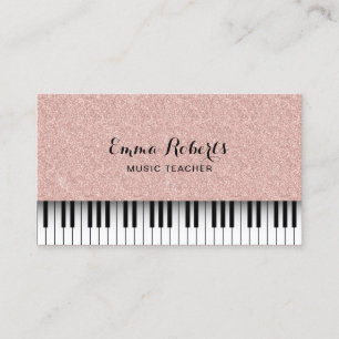 Carte De Visite Piano de la Parties scintillant d'or Rose de l'ens