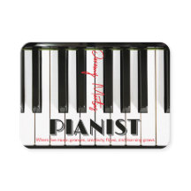 Piano moderne Clavier Rouge Noir Pianiste