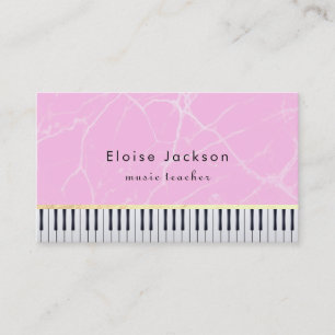 Carte De Visite piano pianiste en marbre rose
