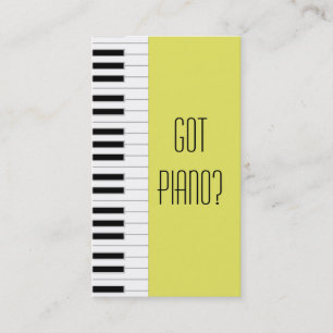 Carte De Visite Piano Teacher Studio Pianiste Musique Musicien