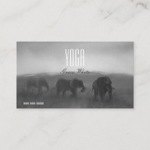 Carte De Visite Pic Nature Grey Pic Yoga Reiki Massage Entraîneur